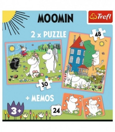 Puzzle 2-in-1 Memo Moomin, 24/48 Piese
