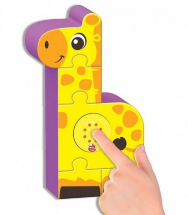 Puzzle blocks cu sunete - Animale de la Zoo