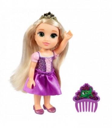 Disney Princess - Papusa cu sclipici si pieptene, 15 cm