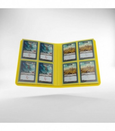 Gamegenic - Portofoliu carti, galben, 8 compartimente