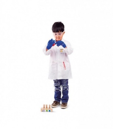 Set costum si accesorii de laborator pentru copii