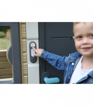 Sonerie electronica pentru casuta copii Smoby Doorbell gri