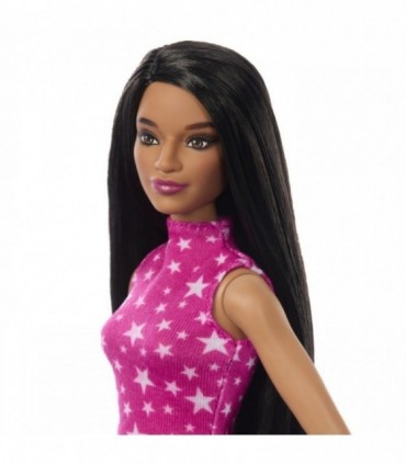 Barbie Fashionista Bruneta Cu Top Cu Stelute
