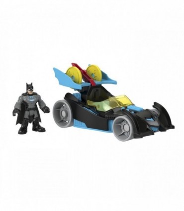 Imaginext DC Super Friends - Vehicul Cu Figurina Batman Cu Costum Gri