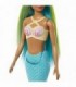 Barbie Dreamtropia - Sirena Cu Corest Galben Si Coada Portocalie