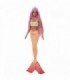 Barbie Dreamtropia - Sirena Cu Parul Roz Si Coada Portocalie