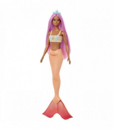 Barbie Dreamtropia - Sirena Cu Parul Roz Si Coada Portocalie