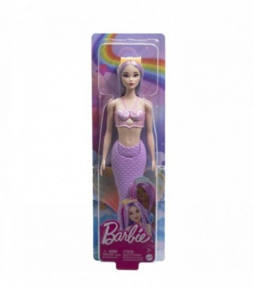 Barbie Dreamtopia - Sirena Cu Par Mov Si Coada Mov