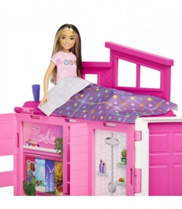 Casa De Papusi Barbie Cu 4 Zone (Pliabila)