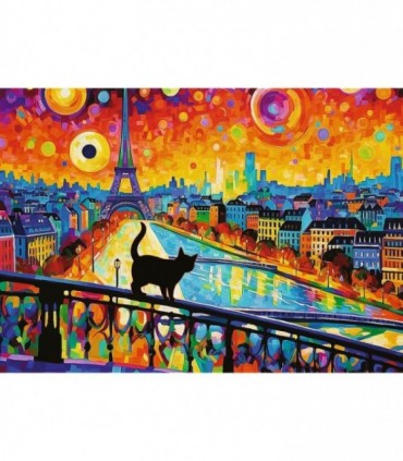 Puzzle Pisica Din Paris, 1000 Piese