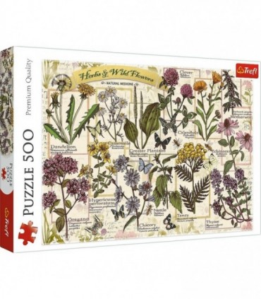 Puzzle Plante Si Flori Salbatice, 500 Piese