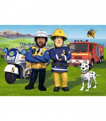 Puzzle Pompierul Sam - Echipa Pompierilor, 24 Piese Super Maxi Primo