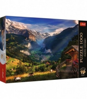 Puzzle Photo Odyssey Valea Lauterbrunnen Elvetia, 1000 Piese Premium Plus