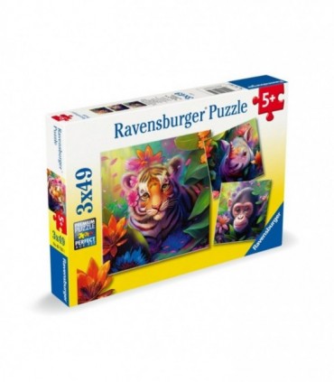 Puzzle Puiuti De Animale, 3x49 Piese