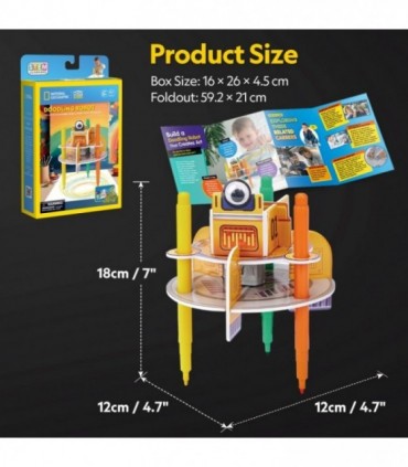 Puzzle 3D S.T.E.M. - Robot Desenator, 13 Piese
