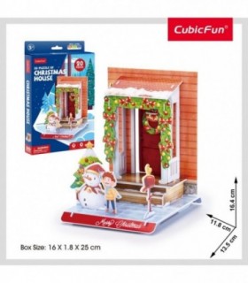 Puzzle 3D Casa Decorata De Craciun, 20 Piese