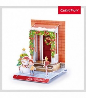 Puzzle 3D Casa Decorata De Craciun, 20 Piese