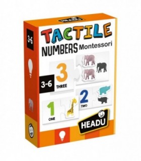 Montessori cartonase tactile cu numere si animale