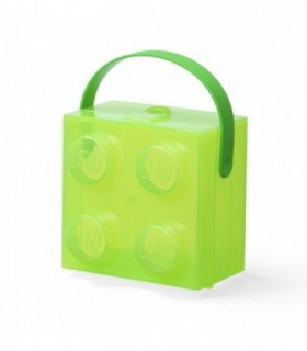 Cutie LEGO 2x2 - verde transparent