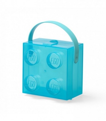 Cutie LEGO 2x2 - albastru transparent