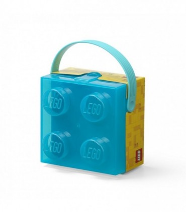 Cutie LEGO 2x2 - albastru transparent