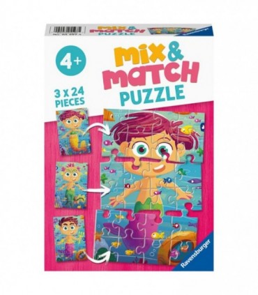 Puzzle Mix&Match Sirene Si Monstri, 3X24 Piese