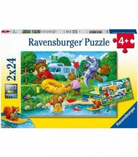 Puzzle Ursi In Camping, 2X24 Piese