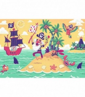 Puzzle Si Joc Aventura Piratilor, 2X24 Piese