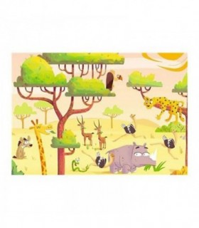 Puzzle Si Joc Animale Din Safari, 2X24 Piese