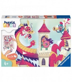 Puzzle Si Joc Dragon, 2X24 Piese