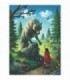 Puzzle Scufita Rosie Si Lupul, 100 Piese Glitter