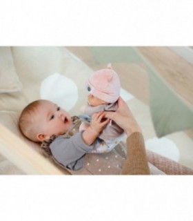 Bebelus Baby Born cu caciulita mov, 30 cm