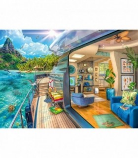 Puzzle Vapor Pe Insula Tropicala, 1000 Piese