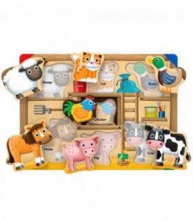Puzzle Sa Invatam Animalele De La Ferma