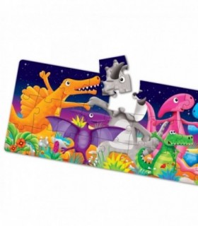Puzzle Lung De Podea - Dinozauri Colorati