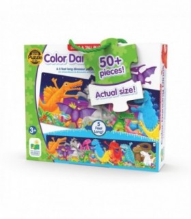 Puzzle Lung De Podea - Dinozauri Colorati