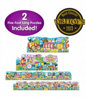 Set 2 Puzzle-Uri Trenul Urias Cu Numere Si Litere - Eng