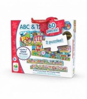 Set 2 Puzzle-Uri Trenul Urias Cu Numere Si Litere - Eng