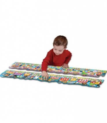 Set 2 Puzzle-Uri Trenul Urias Cu Numere Si Litere - Eng