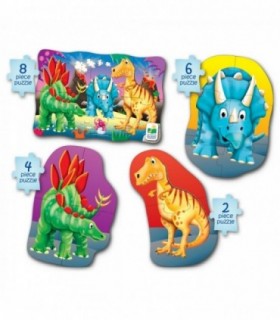 Set Primele Mele 4 Puzzle-Uri Dinozauri