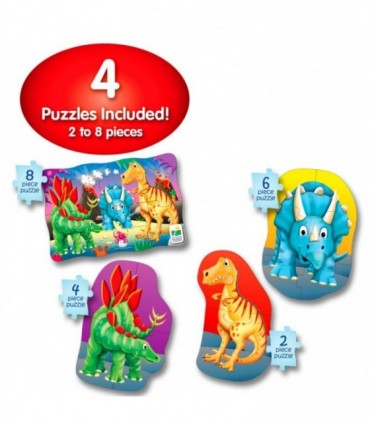 Set Primele Mele 4 Puzzle-Uri Dinozauri