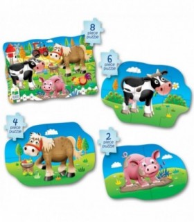 Set Primele Mele 4 Puzzle-Uri Ferma