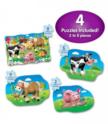 Set Primele Mele 4 Puzzle-Uri Ferma
