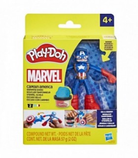 Play-doh Marvel Figurina Flexibila Cu Accesorii Captain America 10cm