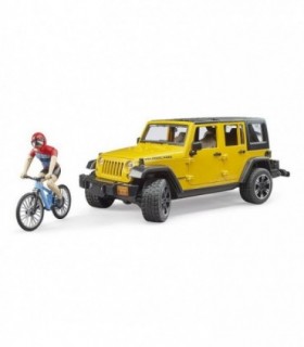 Jeep Wrangler Unlimited Rubicon cu Bicicleta si Ciclist