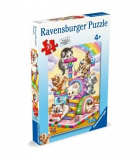 Puzzle Pisicute la Joaca, 35 Piese - Design Nou