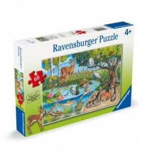 Puzzle Animale Deasupra si sub Apa, 60 Piese - Design Nou