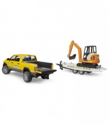 RAM 2500 cu Remorca si Mini Excavator