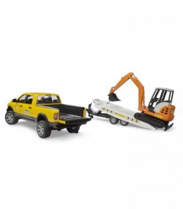 RAM 2500 cu Remorca si Mini Excavator
