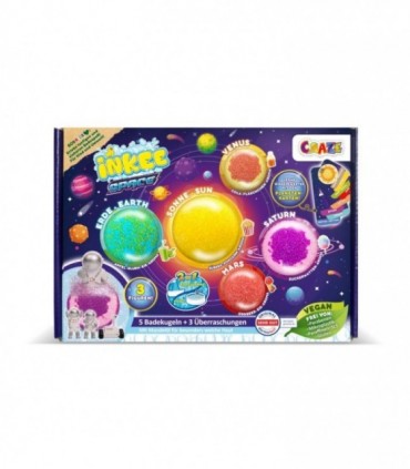 Set 5 Bile De Baie Inkee Sistemul Solar Cu 3 Surprize